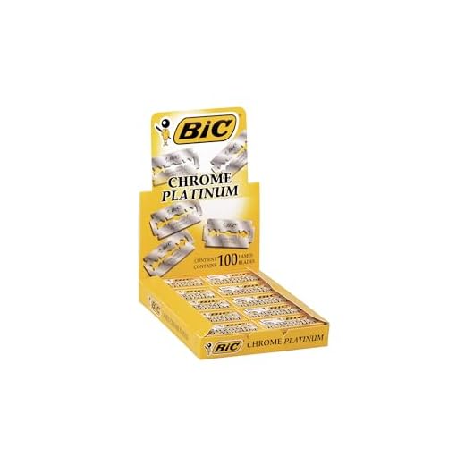 Hojas de afeitado desechables BIC Chrome Platinum, una sola hoja con doble filo, 100 unidades (cinco packs de 20)