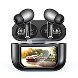 Szwdo Wireless Earbuds, ANC/ENC Noise Cancelling Ear Buds with Smart Touchscreen Case, 48H Playtime for Sports & Working, Bass Stereo Sound, Bluetooth 5.4 Headphones for iPhone/Android