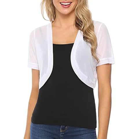 Gyabnw Women's Floral Lace Bolero Cardigan Cover