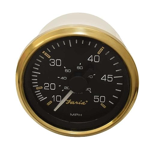 Faria Boat Speedometer Gauge SE9580B | Regal Gold 3 3/8 Inch