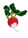 TNGIFTS Crochet Toy for kids Radish Fruit Organic Cotton Vegetable Toys for Kids, Knitted Reaper Crochet Toy Fruit