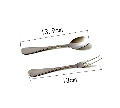 Dinnerware Set, Valonee Stainless Steel Fruit/Dessert Flatware Set For 7-1 Swan Base Holder With 3 Forks & 3 Spoons #TOP3