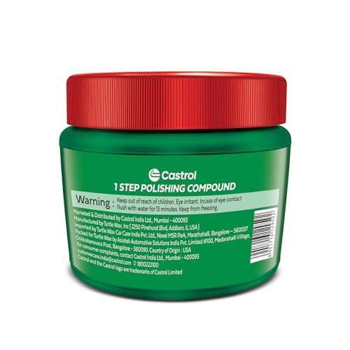 Image of Castrol 1-STEP POLISHING COMPOUND for Cars (100G) | Removes Minor Scratches | Excellent Gloss | Enhances Paint Finish | Silicone-free | Suitable for manual application & Car Detailing workshops