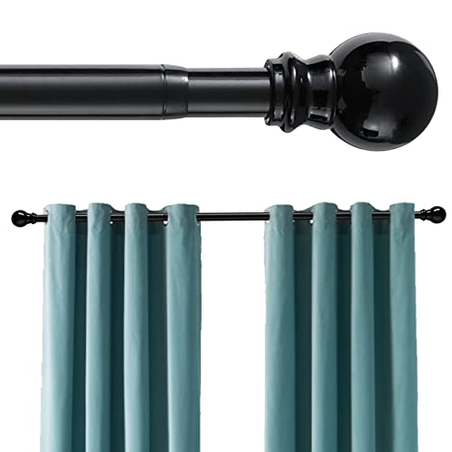 Curtain Rod 32 to 52 Inch - 1 Inch Heavy Duty Curtain Rods for Windows Telescoping Adjustable, Decorative Small Window Curtains Rod for Bedroom, Kitchen, Bathroom, Cafe, Valances