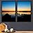 signwin 2 Piece Framed Canvas Wall Art Sunset Canvas Prints Home Artwork Decoration for Living Room,Bedroom - 16"x24"x2 Panels