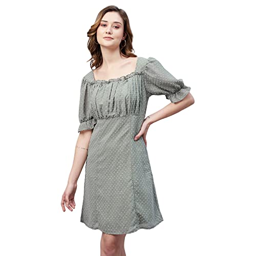 Image of Marie Claire Women's Polyester A-Line Midi Casual Dress