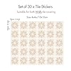 meihea 30 Pack, 4x4 Inch Neutral Peel and Stick Tiles, Modern Geometric Sunburst Decals for Backsplash, Stairs, Furniture & Countertops #2