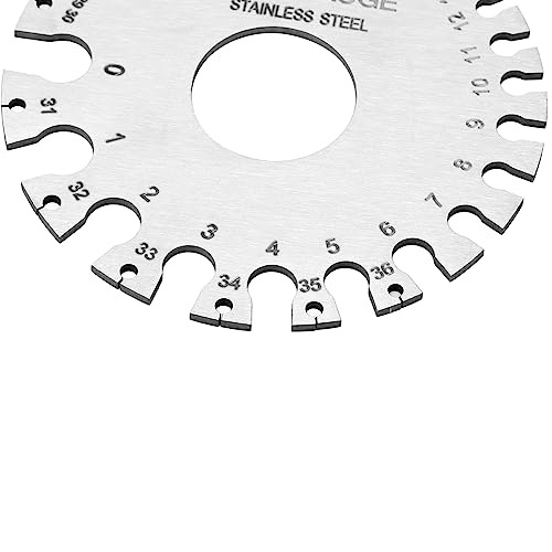 Calibrador de Grosor Profesional de Acero Inoxidable, Medidor de Alambre para Soldadura y Fabricación de Chapa Metálica, Juego de 2 Piezas (Estilo 2) miniatura 7