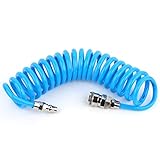 SNS エアーホース エア工具用ホース エアーツール エアーコンプレッサーの バネ式 内径5mmX外径8mm 3m ブルー コンプレッサー ホース
