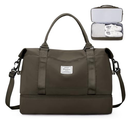 Sac de Voyage 45x36x20 pour Easyjet,Bagage à Main Léger, Sac fourre-Tout de Sport Imperméable pour Week-End avec Compartiment à Chaussures pour Travel Gym...