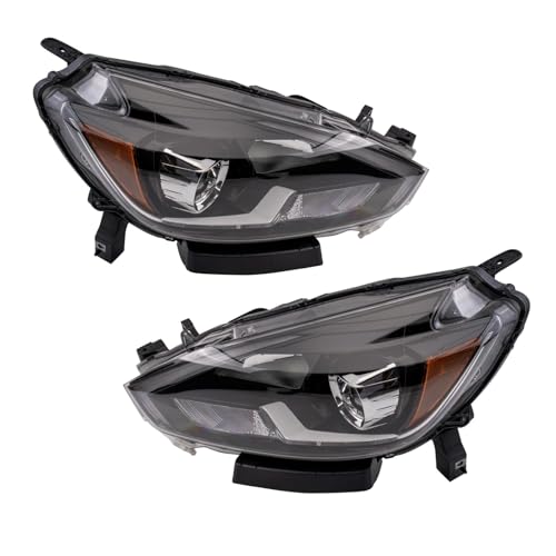 Image of TRQ Headlight Assembly Set Front Driver & Passenger Side NI2502246 NI2503246 Compatible with 2016 Nissan Sentra