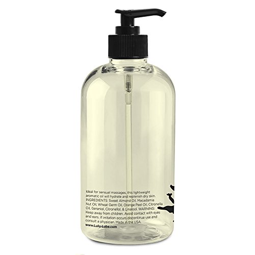 Lulu Massage Oil 16 Ounces For Luxurious Relaxing Body Massages. Scented With Premium Natural Aromatherapy Essential And Sweet Almond Oils Lotion. Usa Made. #TOP5