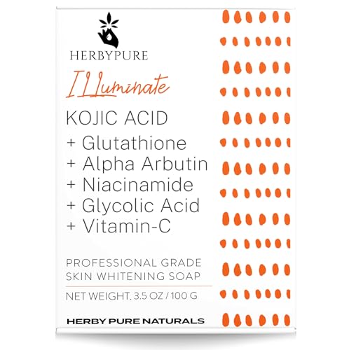 Image of Skin Brightening Soap | 1% Kojic Acid + 2.5% L-Glutathione + 1.5% Alpha-Arbutin Brightening Soap | For All Skin Types | Men & Women | Pack of 2 [200 Grams]