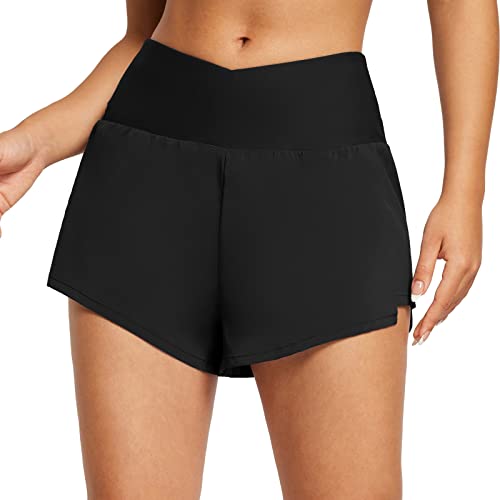 baleaf Damen Badeshorts Bauchkontrolle UPF50+ Boardshorts Schwimmunterteil...