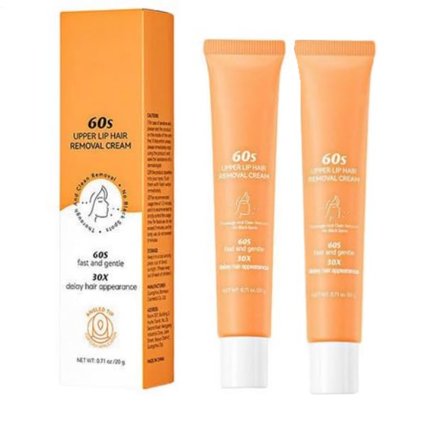 Crema Depilación Facial, 2 Pack Cara Crema Depilación, Pelos Faciales Labio Cremas Remover Para Mujeres Y Hombres, Cara Hidratante Pelucos Cremas Depilatorias, Para Todos Los Tipos Piel