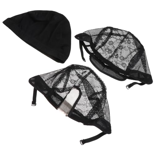 Mikinona 3Pcs Hair Care Net Cap Multi Functional Wig Mesh Accessories for Stylish Outfits Durable Stretchable Design for Daily Use and Versatile Occasions
