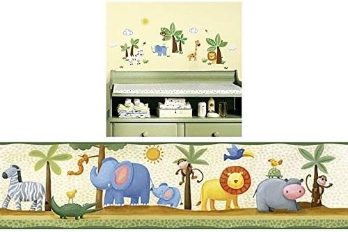 Miniatura 5 de RoomMates RMK2635SCS Jungle Friends - Calcomanías de pared para despegar y pegar