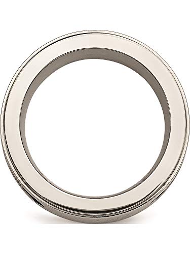 Chisel Titanium Black IP-Plated Cables with Diamond 10mm Polished Band (Width=10)