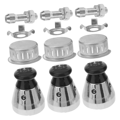 Accesorios para olla a presión ABOOFAN, juego de 3 piezas, válvulas de alivio y escape de aleación de aluminio, piezas de repuesto miniatura 1