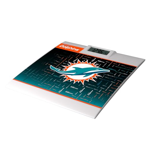 Báscula Digital Keyscaper Miami Dolphins Diseño Cuadrícula miniatura 1