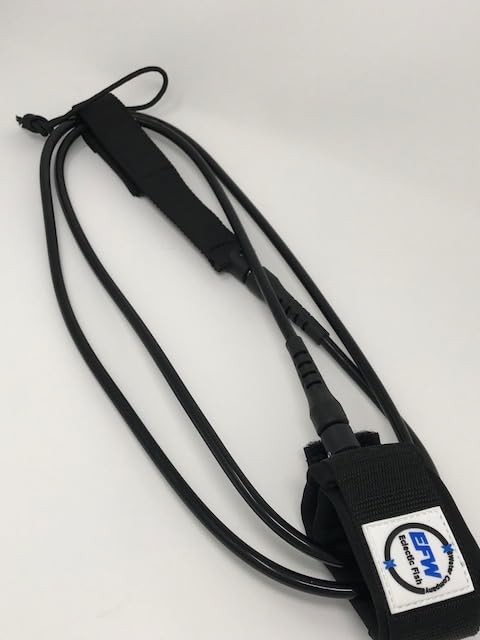 Eclectic Fish 6'Straight Surf Leash - Black, Support surf Therapy Programs