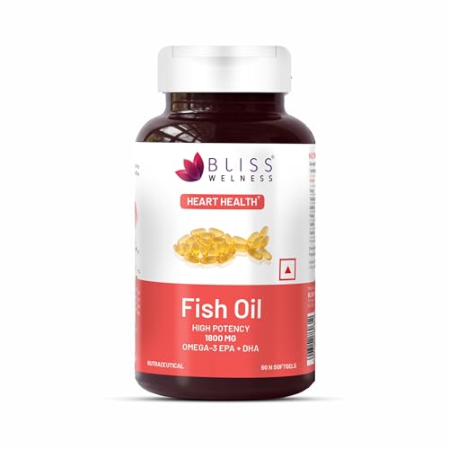 Bliss Welness Omega-3 Fish Oil Triple Strength 2500mg - 60 Softgel Capsules