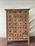 Armoire de pharmacie antique Lüllmann Armoire de pharmacie style ancien avec 32 tiroirs 75 x 109 cm