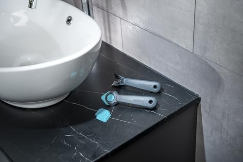 wolfcraft Set zum Fugen erneuern, 4-tlg. I 4334000 I Mit Fugenschaber und Fugenglätter I Zum Ausschaben alter und Abziehen neuer Silikon- & Acrylfugen