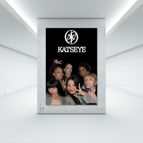 Lenaeo Katseye Poster Band Vintage Music Für Zimmer, Ästhetische Leinwand-Wandkunst, Schlafzimmer-Dekor Poster 12x18inch(30x45cm)