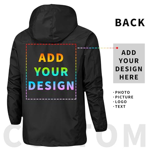 Custom Waterproof Jackets for Men Add Your Logo Outdoor Lightweight Windbreaker Hooded Coat3