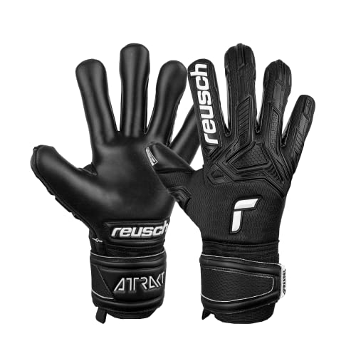 Reusch Attrakt Freegel Infinity Finger Support Goalkeeper Gloves, Black/White, Size 7 #TOP16