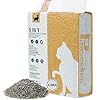 Vealind 5 in 1 Tofu Cat Litter Mixed with Bentonite Clay Dust Free Odourlock Unscented Slide Flushable Clumping Kitty Litter 1 Pack(3.6KG *1)