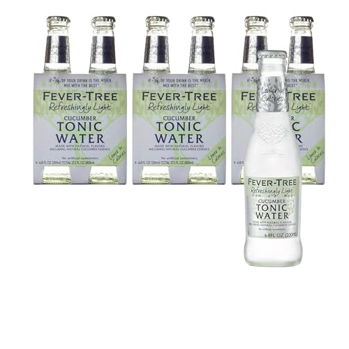 Fever-Tree Fever Tree Cucumber Light Premium Mixer, 12 Pack Of 6.8 Fl Oz Glass Bottles + 20 Pack Food Grade Bamboo Fiber Straws By Kool8Shop thumb #7