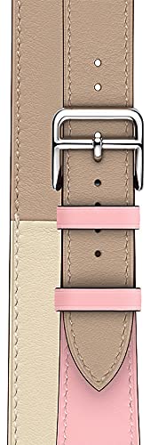 HYGNFGR Pulseira de substituição para Apple Watch 38/40/41 mm, pulseira fina de couro genuíno para m