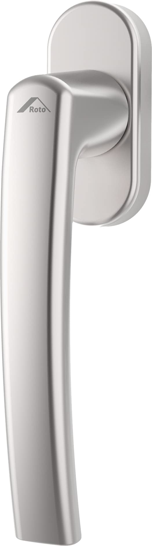 Roto Line Handle Standard with Logo, Natural Silver, pin Length 43 mm