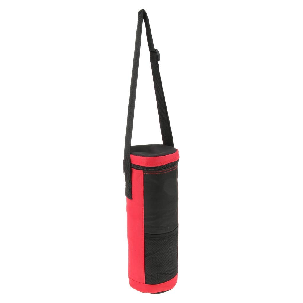 Borsa termica impermeabile da 2 l, custodia per borraccia in tessuto Oxford, per acqua, bevande, bottiglie, pranzo, con tracolla regolabile AOD (rosso)