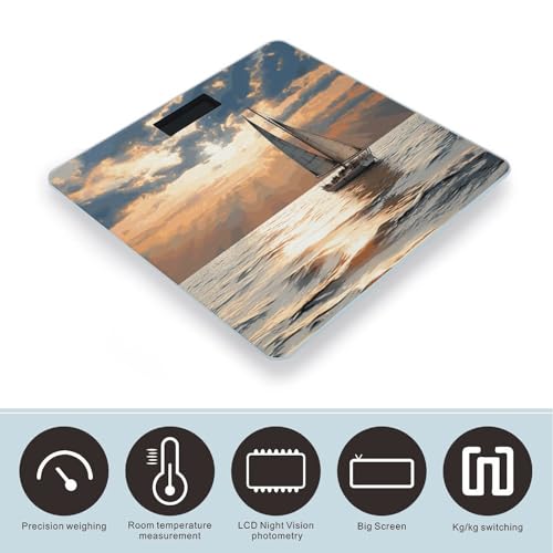 Báscula de Baño Digital Sailing Boat en Vidrio Templado miniatura 3