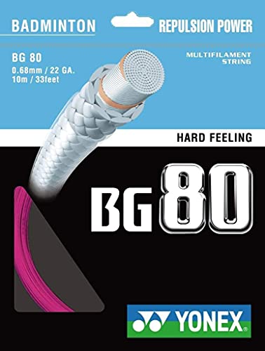 요넥스 BG80 배드민턴 스트링(네온 핑크)