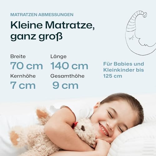 Ravensberger Matratze für Babys und Kinder, 70 x 140 cm, Kaltschaum