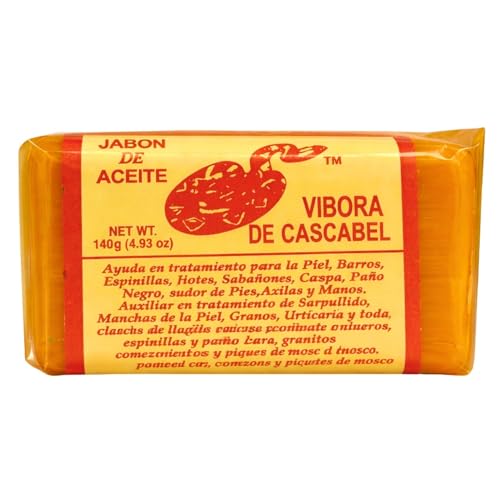 JABON DE ACEITE VIBORA DE CASCABEL (1) 140g - Jabon De Aciete Vibora De Cascabel Barra de Limpieza para Cara y Cuerpo/Rattlesnake Soap Oil Soap (Vibora de Cascabel) - Face & Body Cleansing Bar