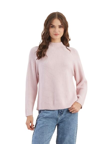 latin quarters Women's Pink Turtle Neck Full Sleeves Solid Casual Sweater-picture-14