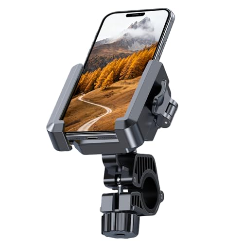 LEKINBRU Bike Phone Holder- Motorcycle Phone Mount with 360&deg; Rotation, Handlebar Mount for Bicycle...