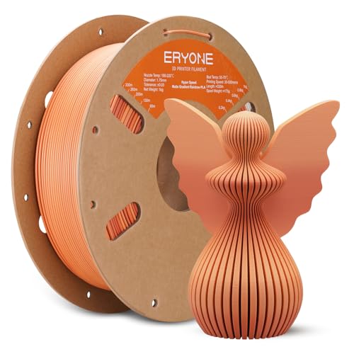 Image of ERYONE Matte Gradient Rainbow 3D Printer PLA Filament 1.75 + /- 0.03mm, HS Matte Multicolor High Speed Filament PLA 1KG(2.2LBS) Spool, Danxia