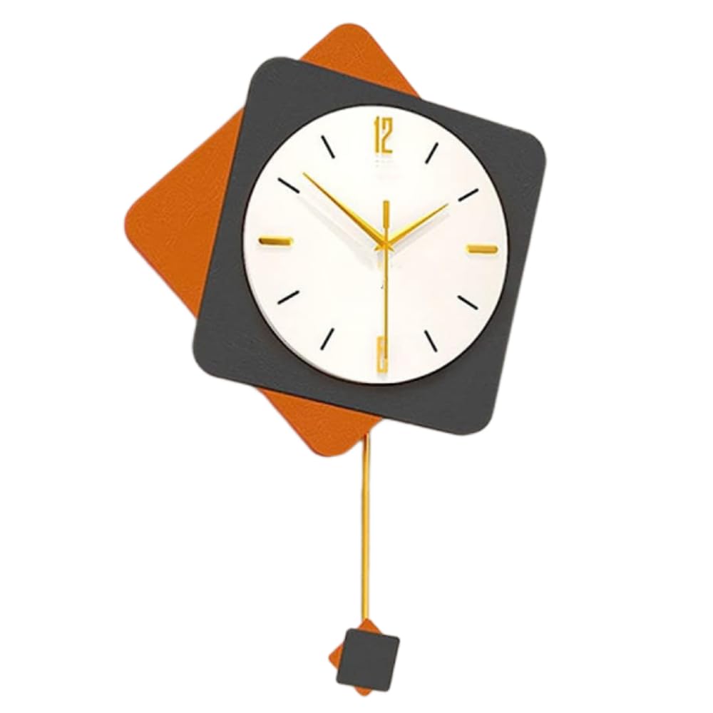 GHGcscas wall clock, Non Ticking Decorative Wall Clock for Living Room Decor Battery for Lounges Offices Kitchens Hotels