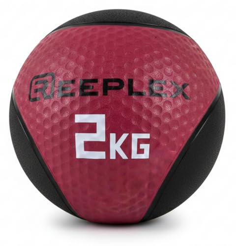BSFIT® Balón Medicinal de Goma Pro – 2 kg Potencia Tus Rutinas con Esta Pelota con Rebote Medicinal - Balón Antideslizante para Levantamiento