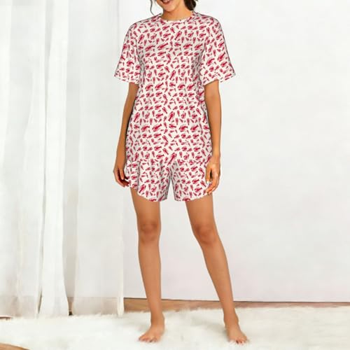 Estampado de langosta roja en lámina decorativa para pared de salón 3