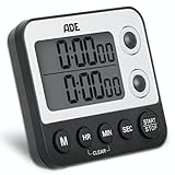 ADE Timer digital 2 Countdowns/Timer gleichzeitig | Stoppuhr | magnetisch | visueller Alarm | schwarz