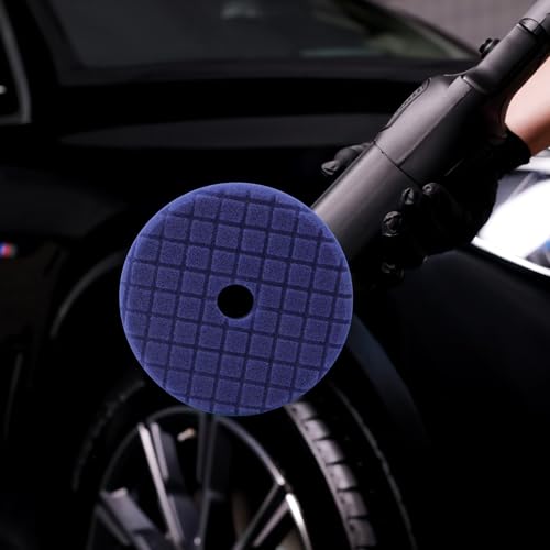 Image of SPTA RPO Blue Moderate-Cut Foam Polishing Pads, 1Pc 3 Inch 80mm Backing Plate Compound Buffing Polishing Sponge Pads for Car Buffer Polisher Compounding, Polishing and Waxing -SF302