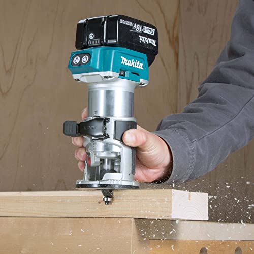 Makita DRT50 18v LXT Cordless Brushless Plunge Router and Trimmer Kit No Batteries 3 Makita DRT50 18v LXT Cordless Brushless Plunge Router and Trimmer Kit No Batteries - Image 3