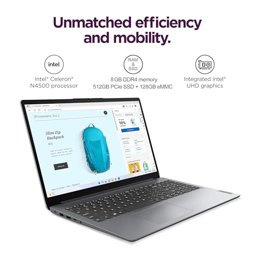 Lenovo IdeaPad 1 Laptop 15.6'' 8GB RAM 256GB SSD eMMC miniatura 4